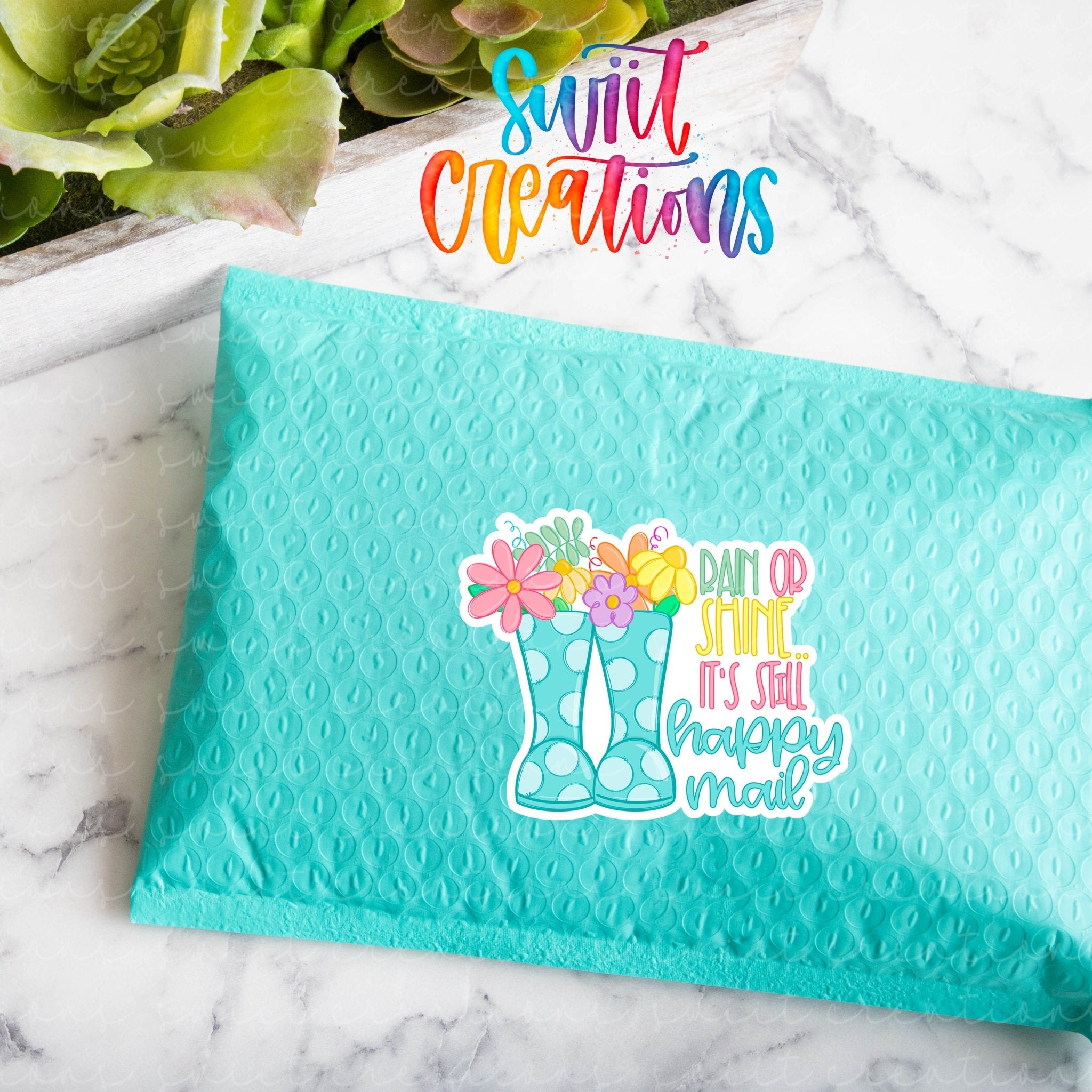 Rain or Shine Happy Mail Sticker | SB66 - Swiit Creations