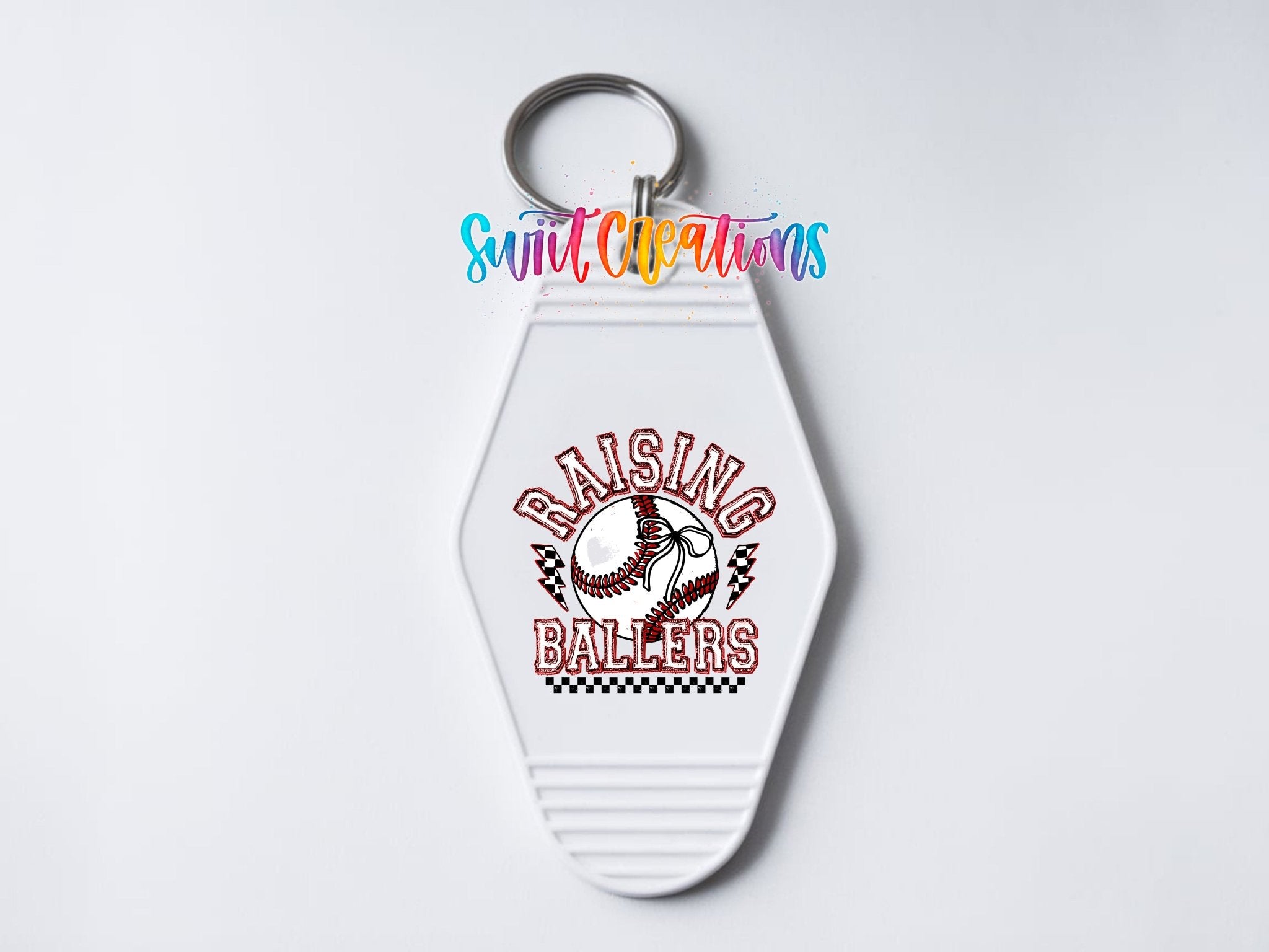 Raising Ballers Baseball Sports Motel Keychain UV DTF Transfer | MK1994 - Swiit Creations