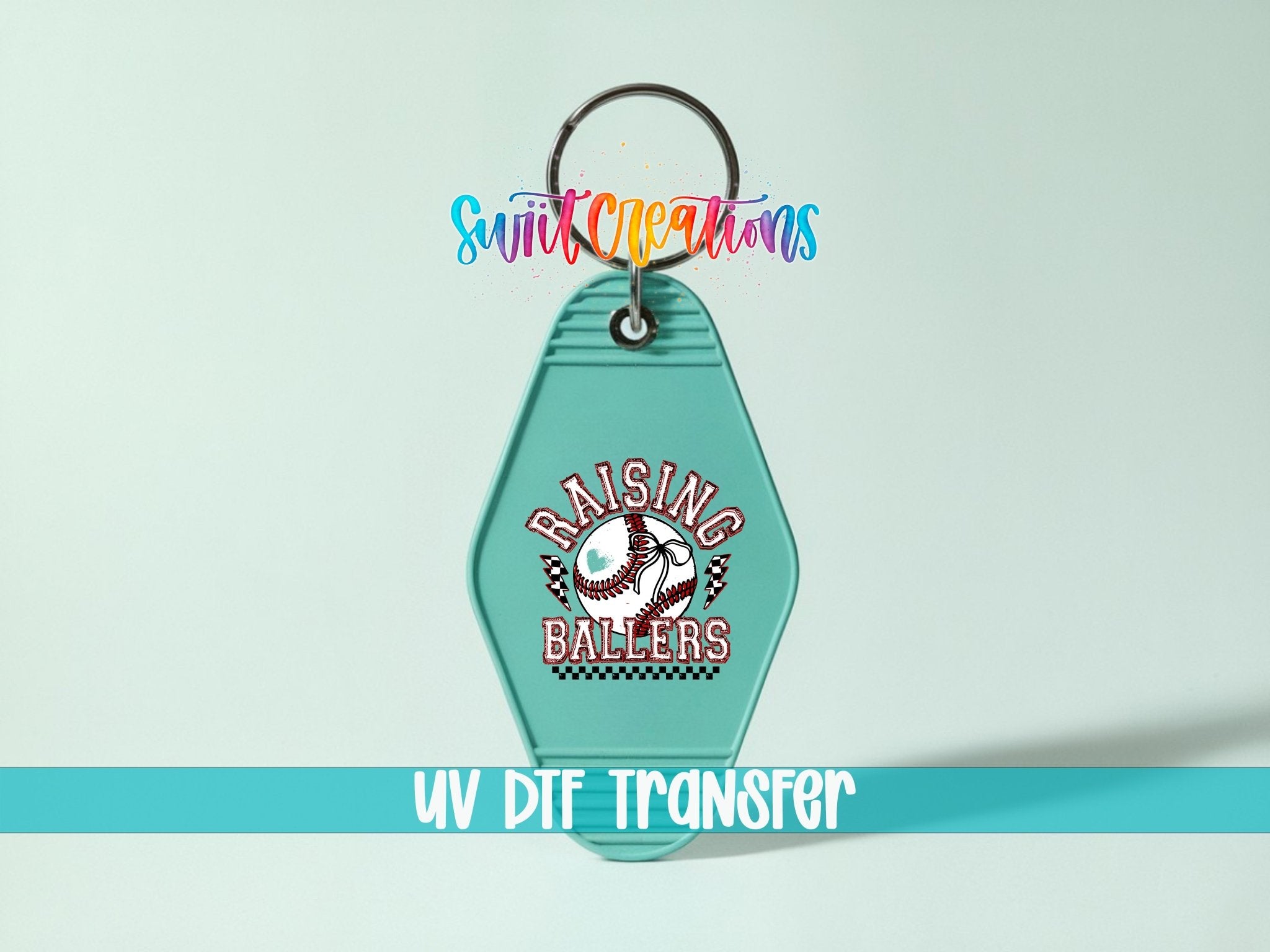 Raising Ballers Baseball Sports Motel Keychain UV DTF Transfer | MK1994 - Swiit Creations
