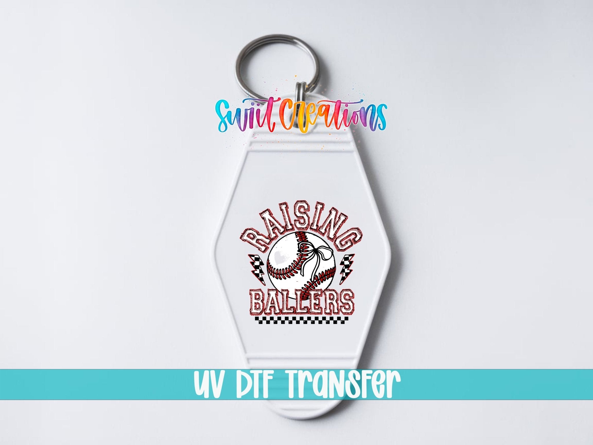 Raising Ballers Baseball Sports Motel Keychain UV DTF Transfer | MK1994 - Swiit Creations