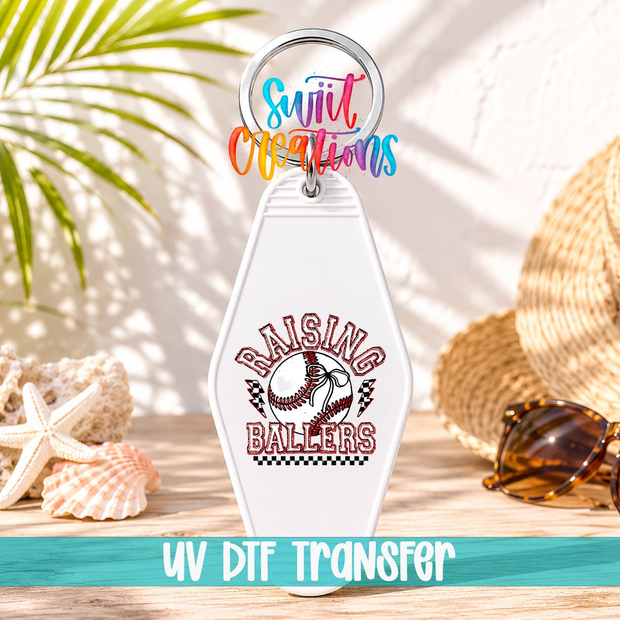 Raising Ballers Baseball Sports Motel Keychain UV DTF Transfer | MK1994 - Swiit Creations