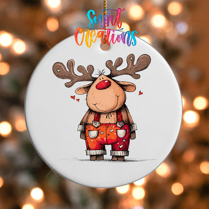 Reindeer Christmas UV DTF Ornament Transfer | O-1260 - Swiit Creations