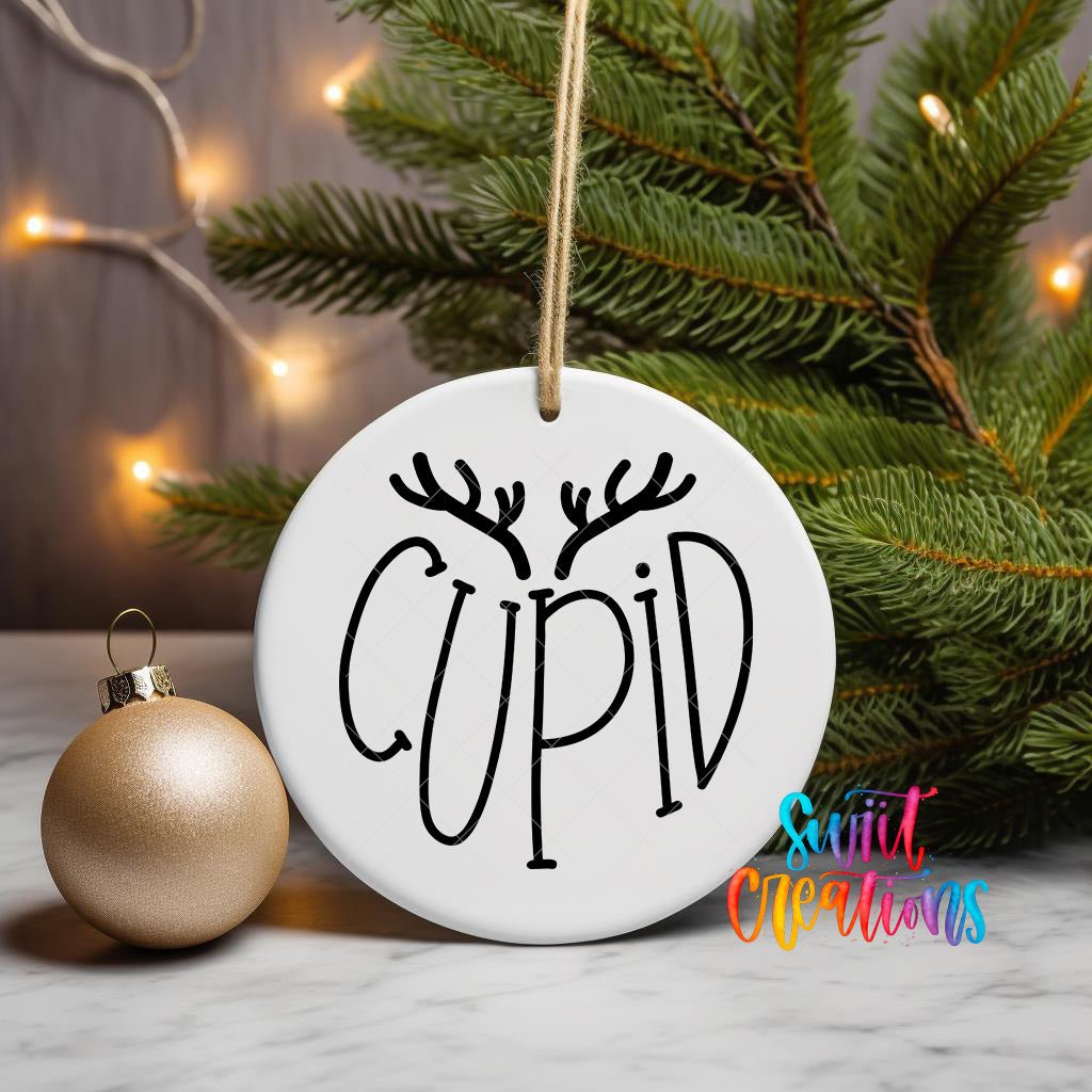 Reindeer Cupid Christmas UV DTF Ornament Transfer | O-021 - Swiit Creations