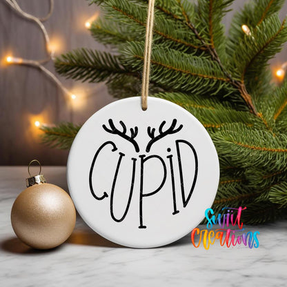 Reindeer Cupid Christmas UV DTF Ornament Transfer | O-021 - Swiit Creations