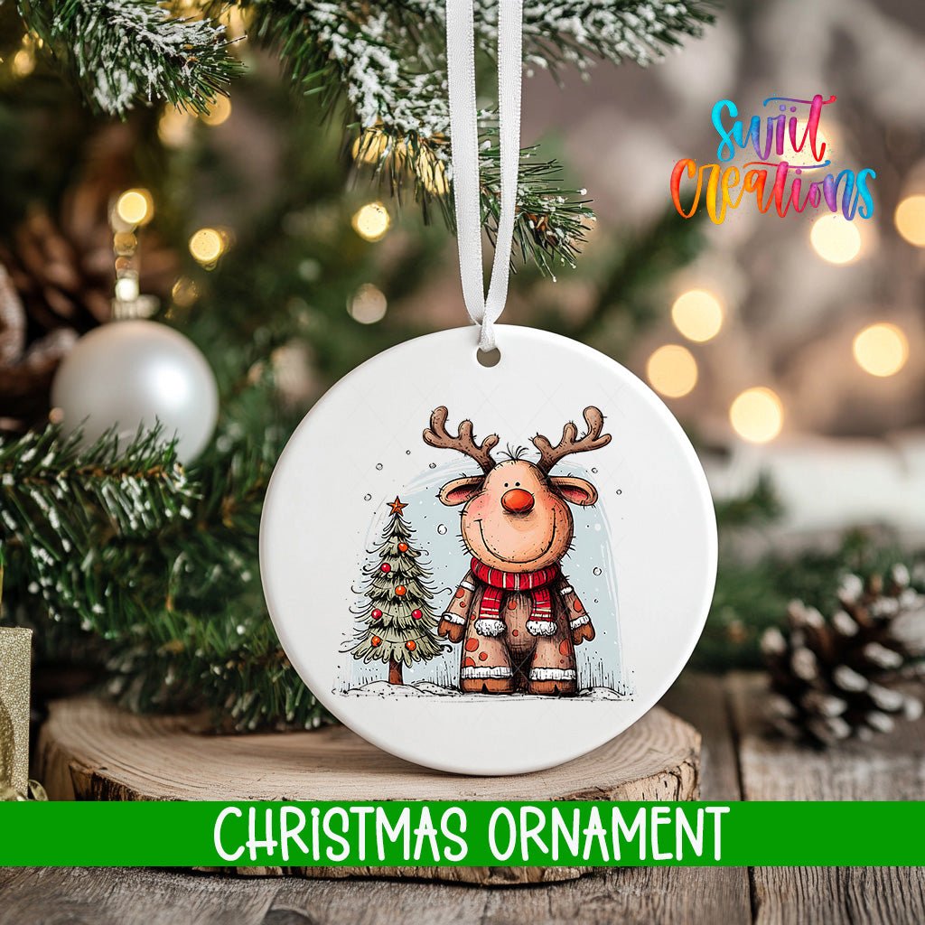 Reindeer Personalized Christmas Ornament | O1270 - Swiit Creations
