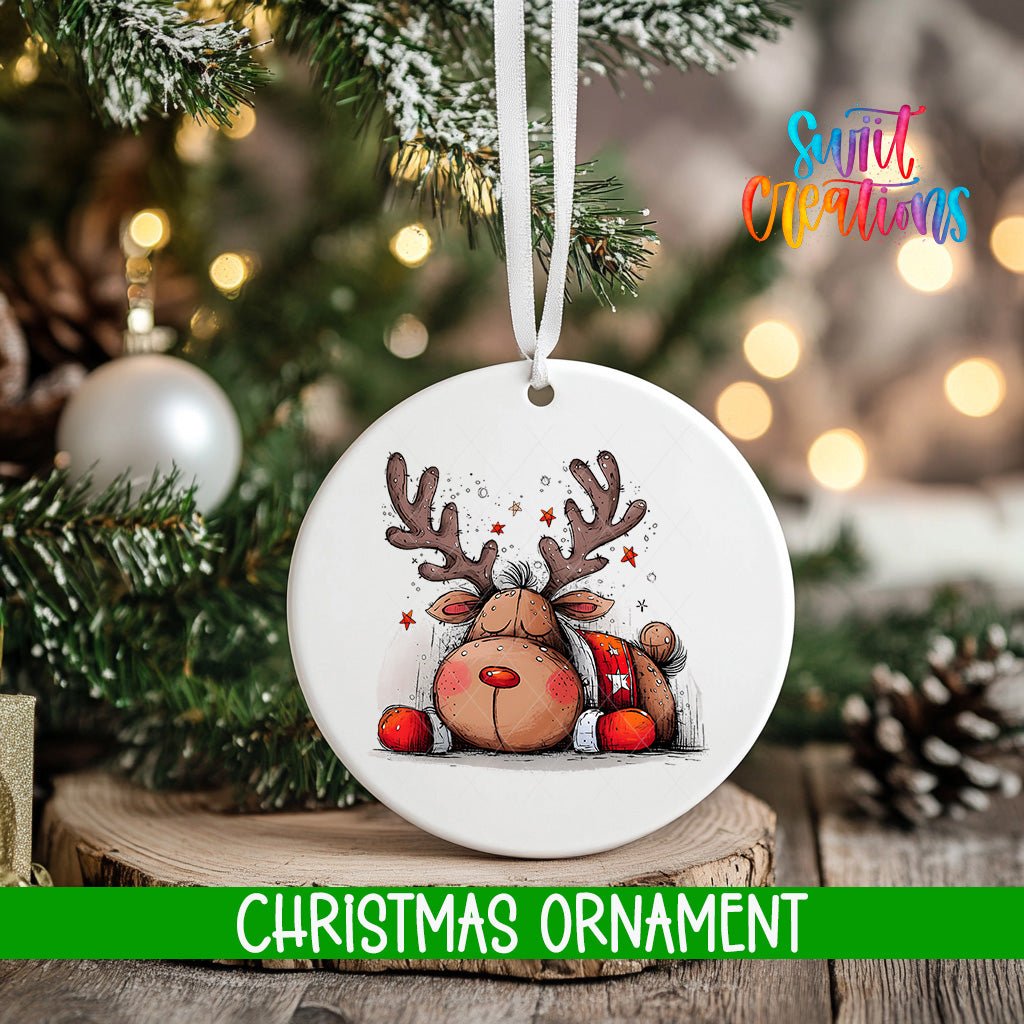 Reindeer Personalized Christmas Ornament | O1272 - Swiit Creations