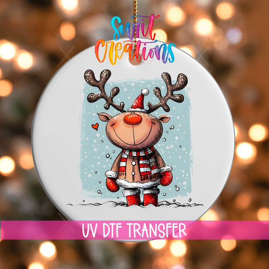 Reindeer UV DTF Ornament Transfer | O-1256 - Swiit Creations