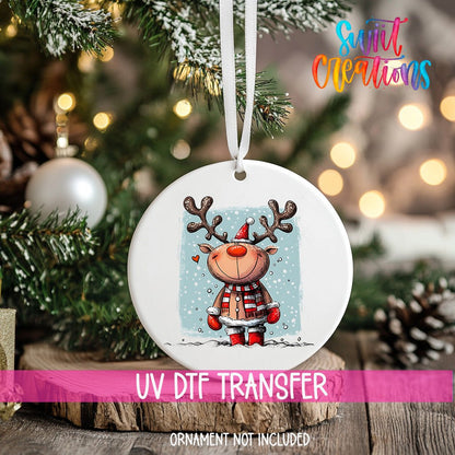 Reindeer UV DTF Ornament Transfer | O-1256 - Swiit Creations