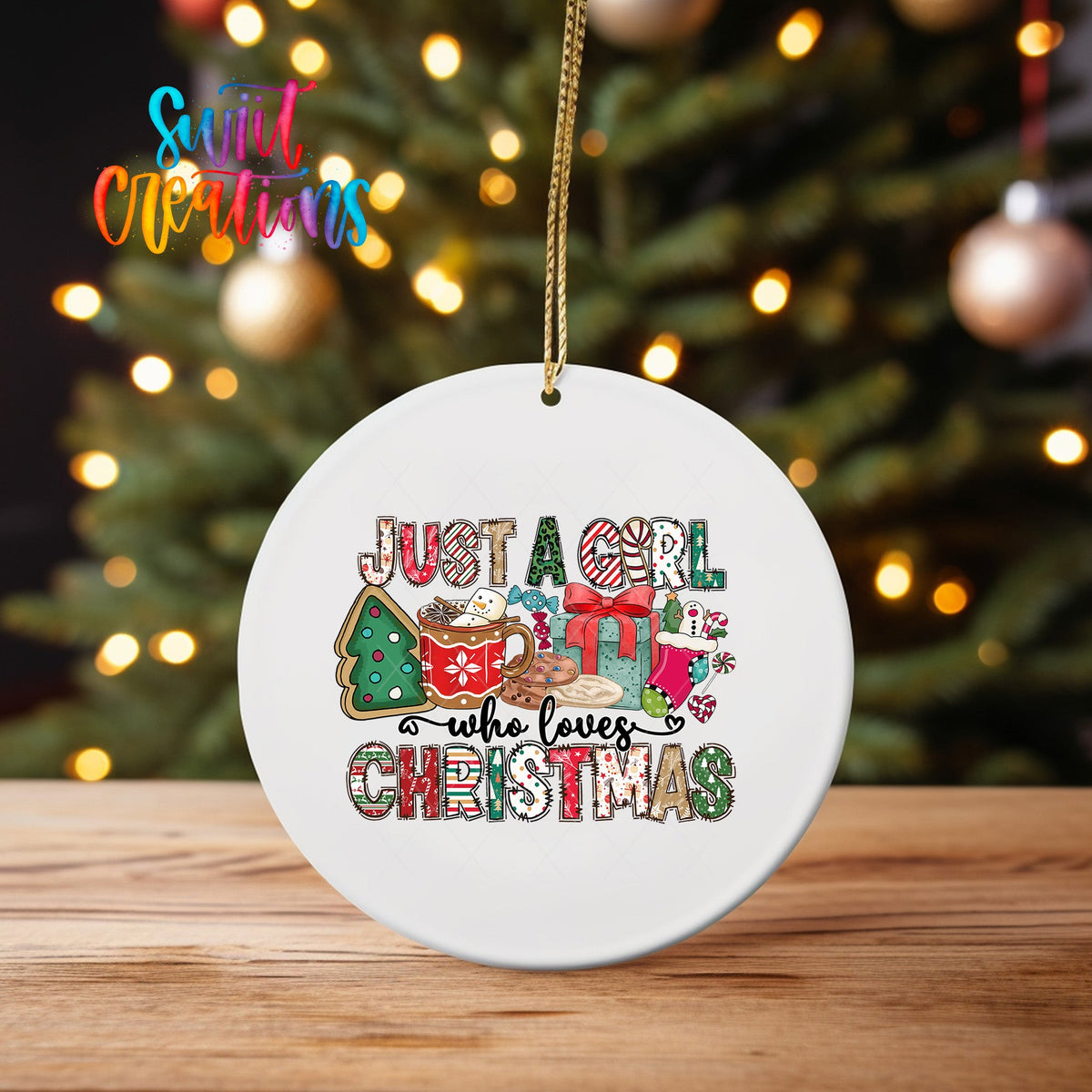 Retro Bold Merry Christmas UV DTF Ornament Transfer | O-1685 - Swiit Creations