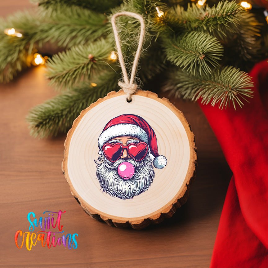 Retro Santa Christmas UV DTF Ornament Transfer | O-1147 - Swiit Creations