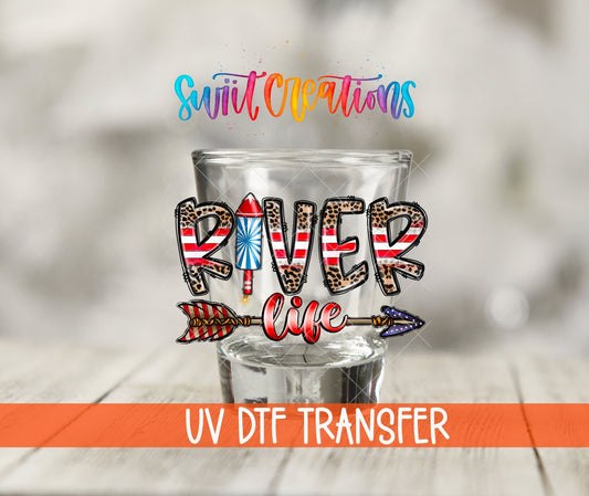 River Life USA UV DTF Shot Glass Transfer | SG863 - Swiit Creations