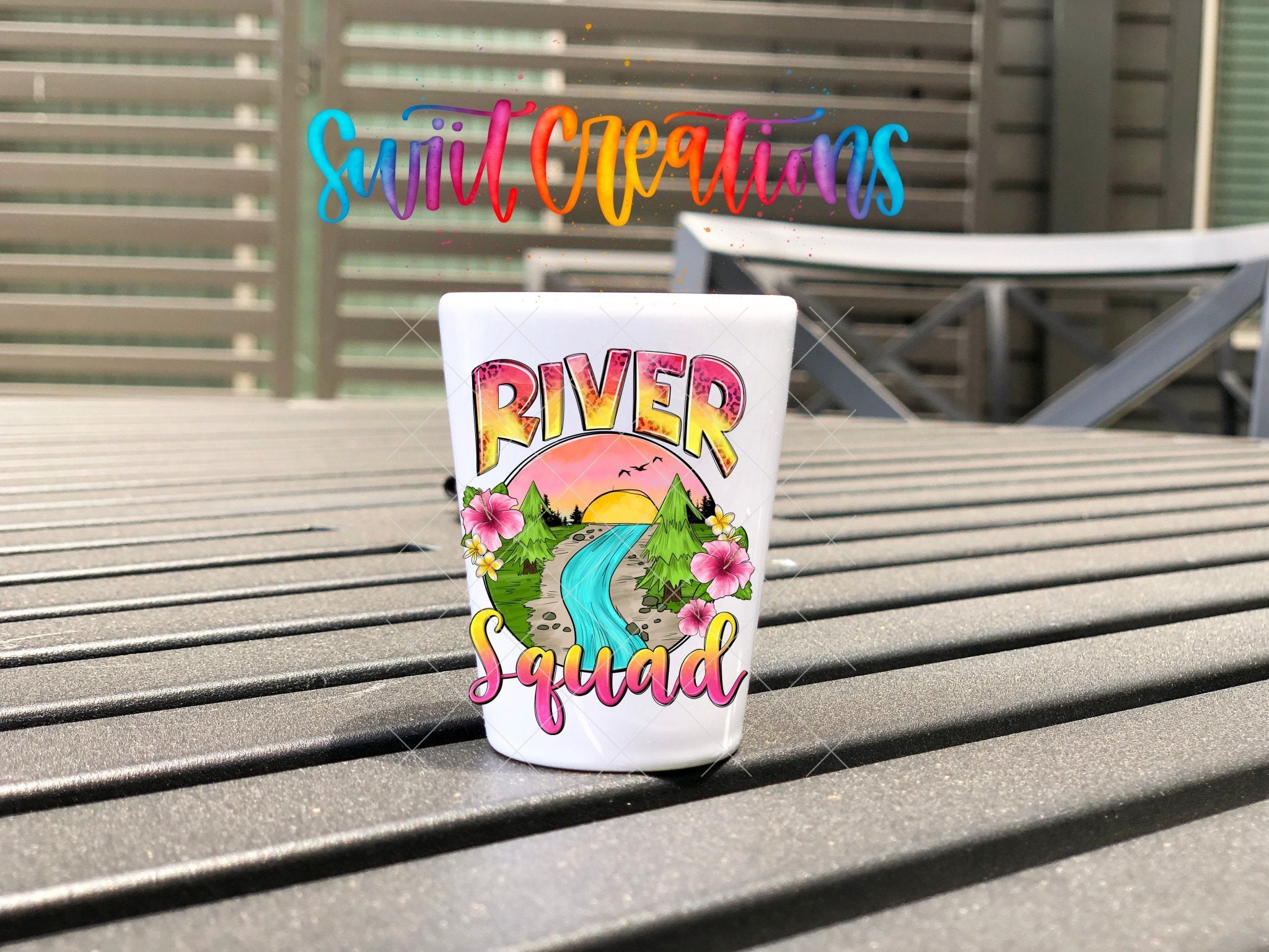 River Squad UV DTF Shot Glass Transfer | SG861 - Swiit Creations