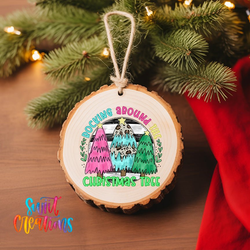 Rocking Around the Christmas Tree UV DTF Ornament Transfer | O-1689 - Swiit Creations