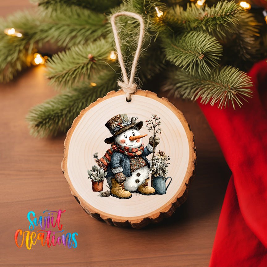 Rustic Country Snowman UV DTF Ornament Transfer | O-1899 - Swiit Creations