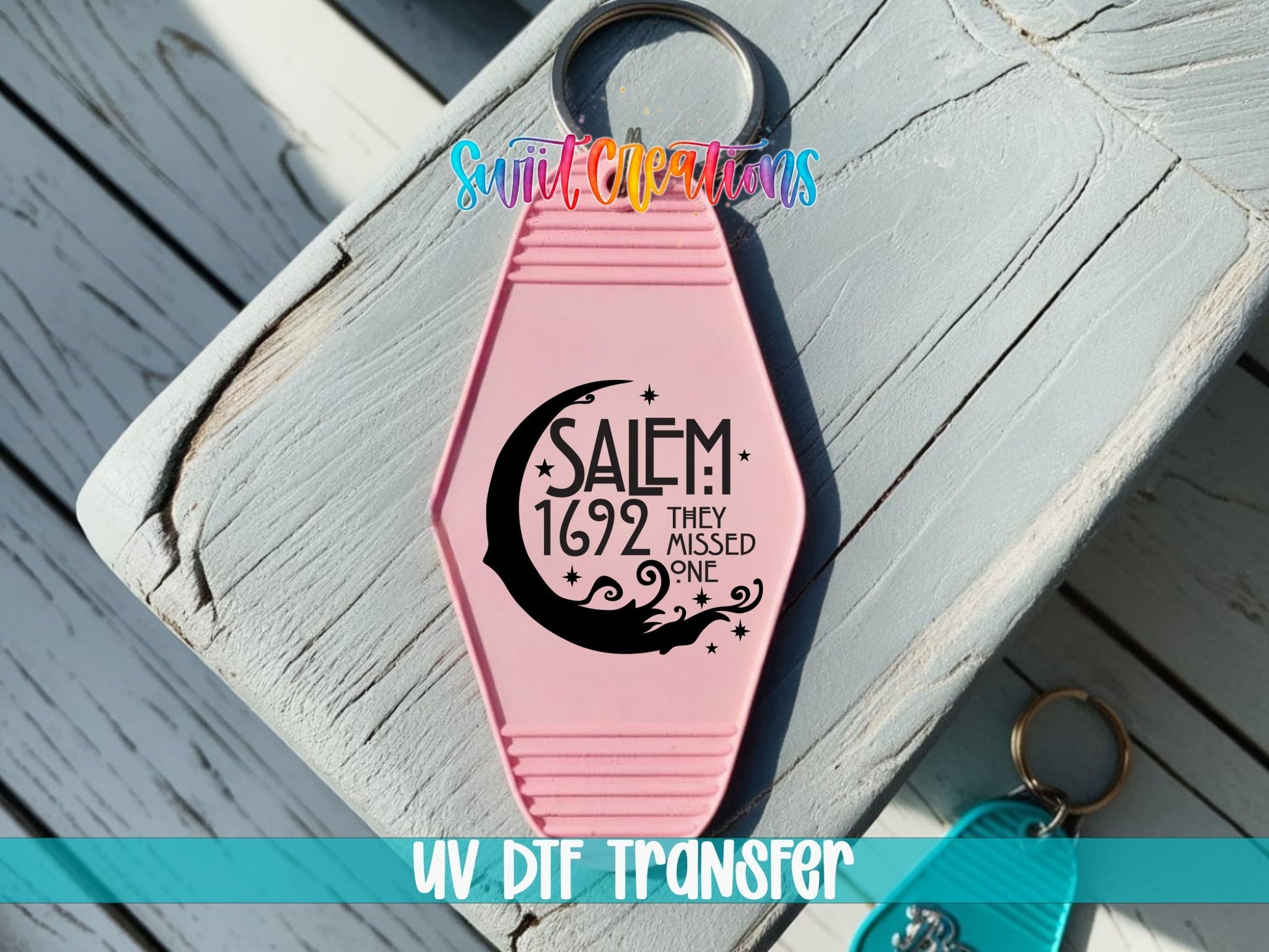 Salem 1692 They Missed One Motel Keychain UV DTF Transfer | Witchy Gothic Design | MK1737 - Swiit Creations