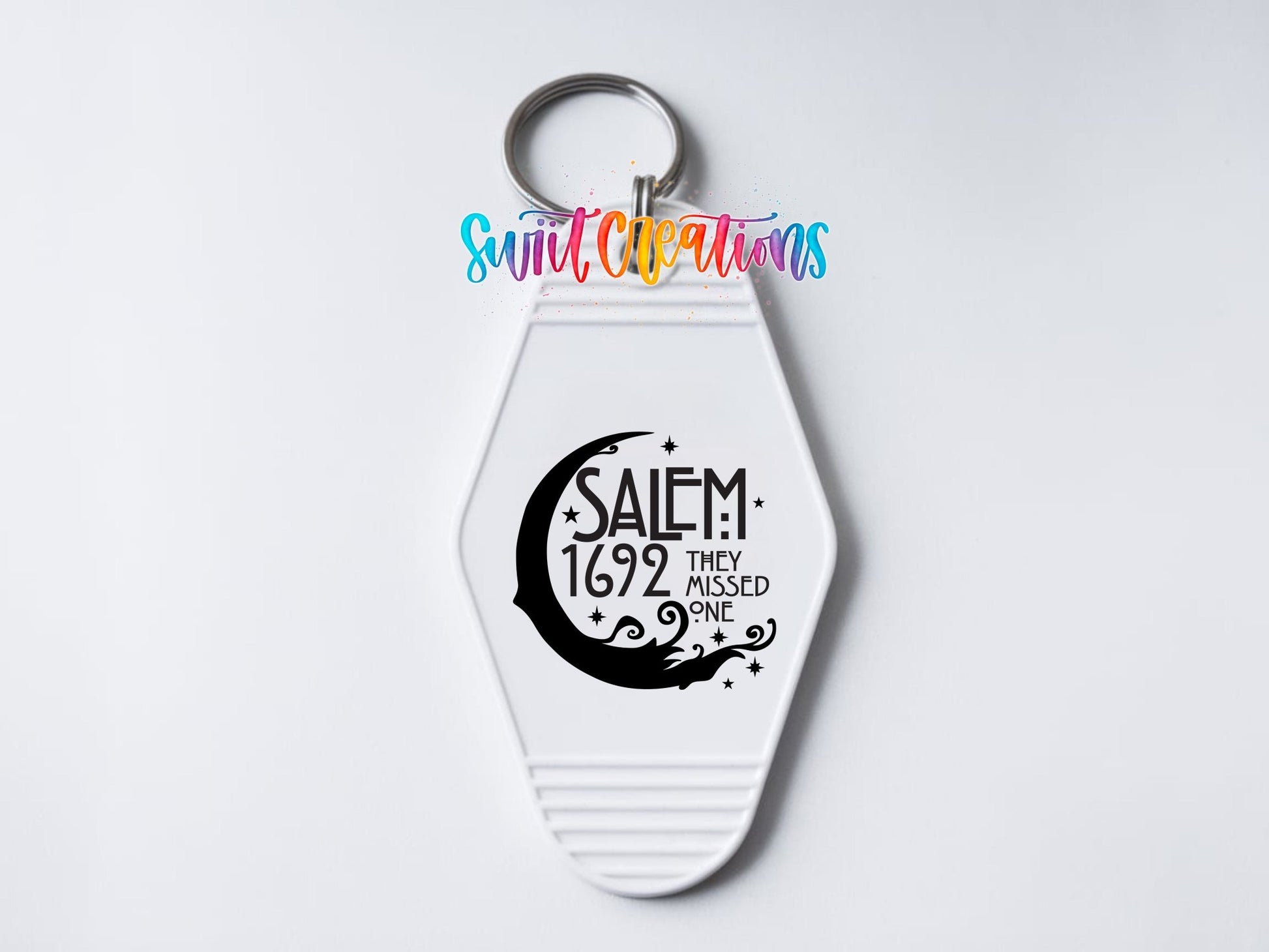 Salem 1692 They Missed One Motel Keychain UV DTF Transfer | Witchy Gothic Design | MK1737 - Swiit Creations