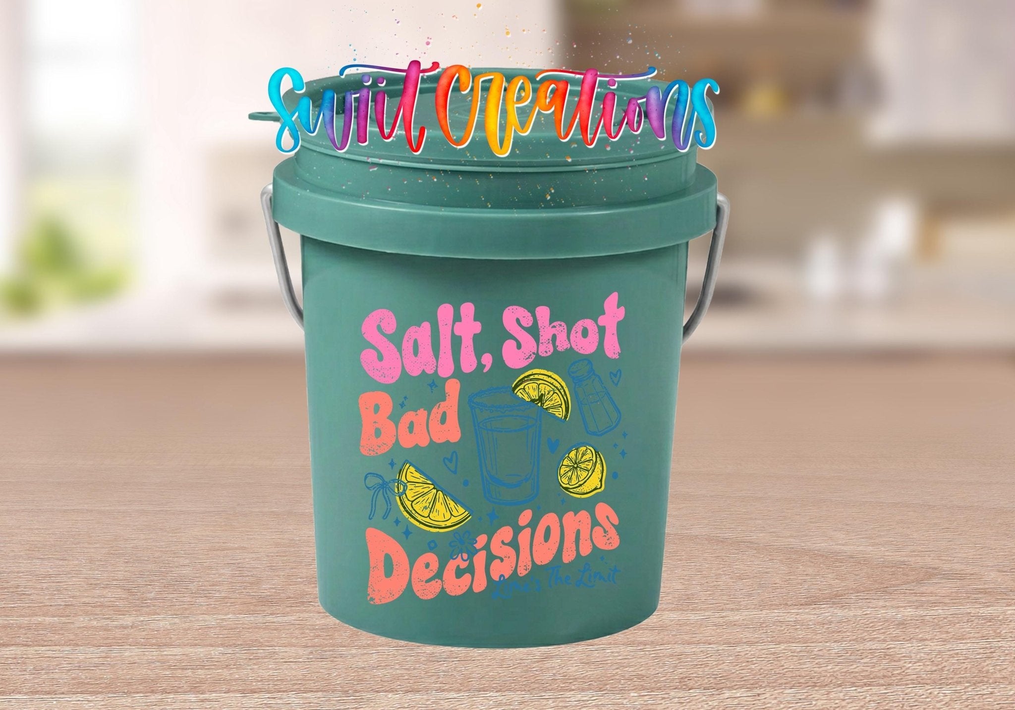 Salt Shot Bad Decisions Mini Bucket UV DTF Transfer | MB2000 - Swiit Creations