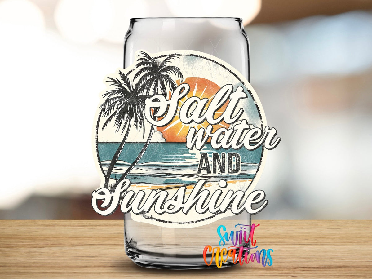 Salt Water And Sunshine UV DTF Cup Decal | UV934 - Swiit Creations