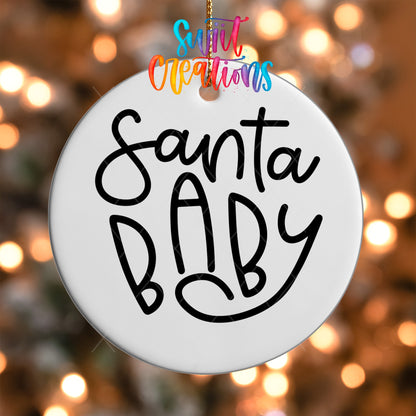 Santa Baby Christmas UV Dtf Ornament Transfer | O-017 - Swiit Creations