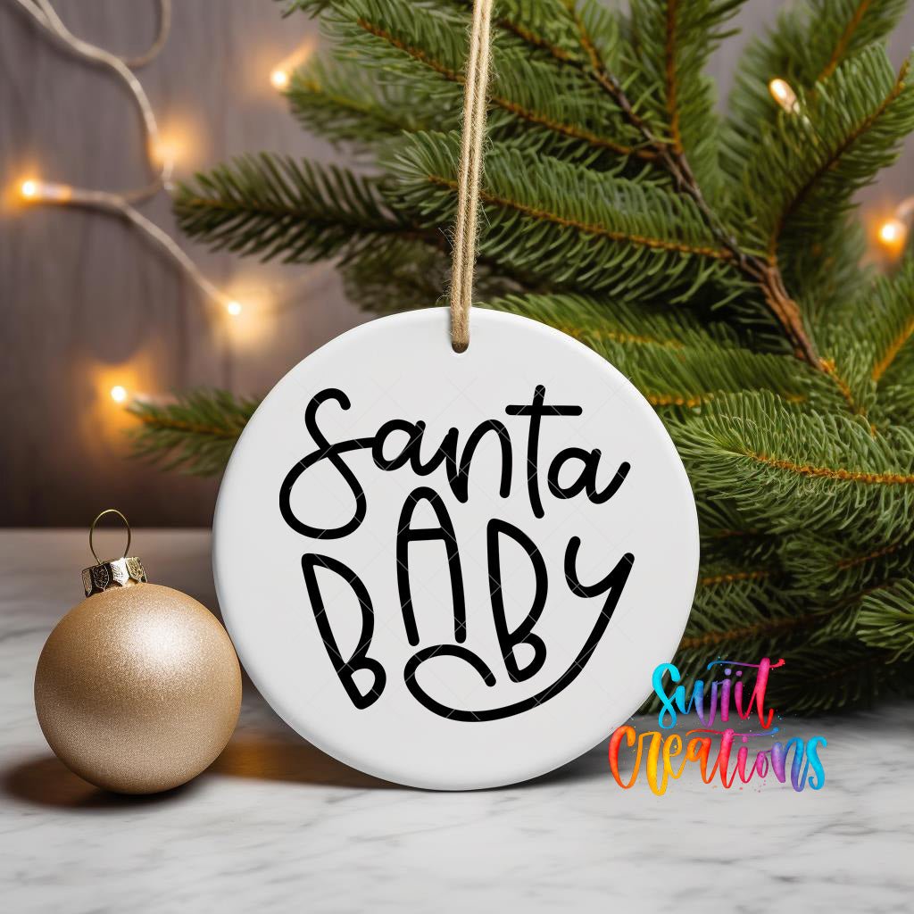 Santa Baby Christmas UV Dtf Ornament Transfer | O-017 - Swiit Creations