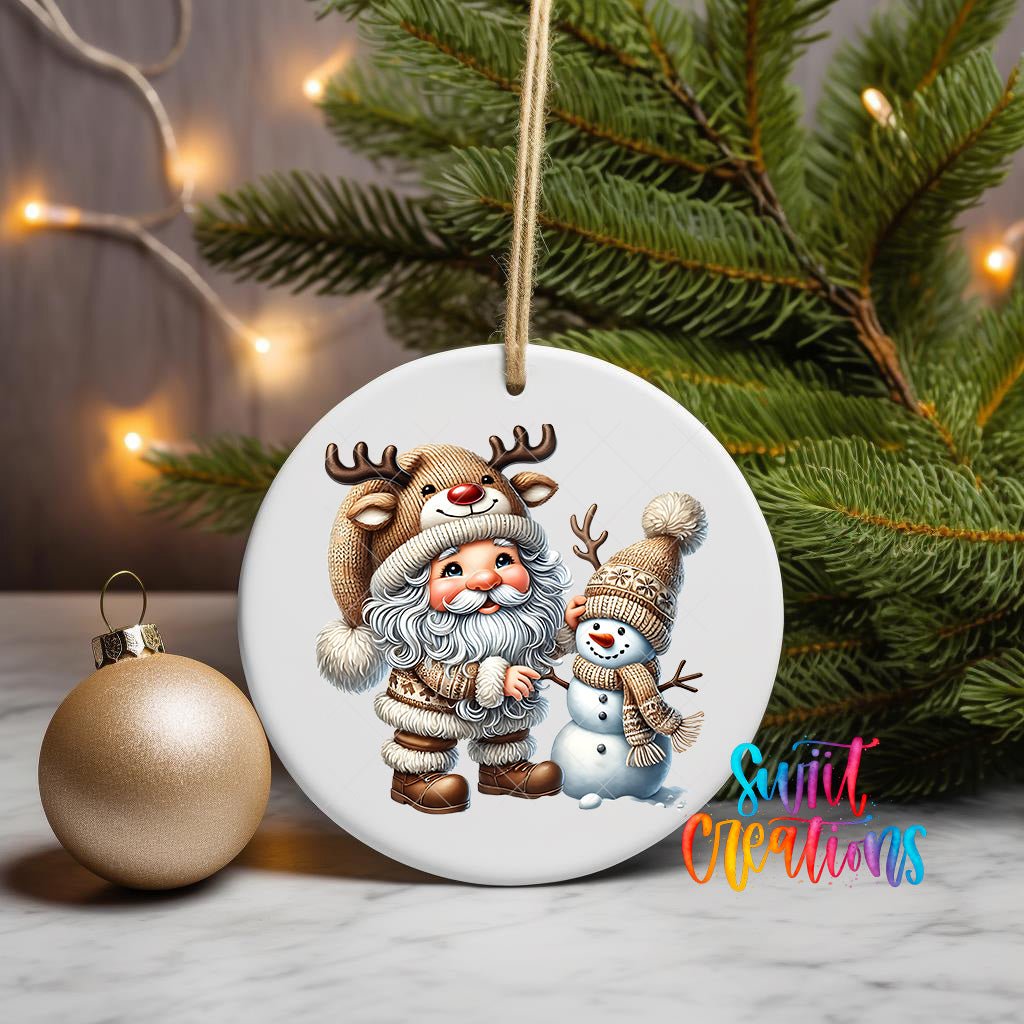 Santa Christmas UV DTF Ornament Transfer | O-1101 - Swiit Creations