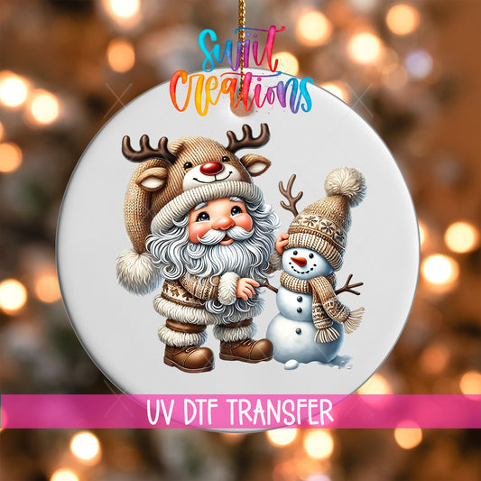 Santa Christmas UV DTF Ornament Transfer | O-1101 - Swiit Creations