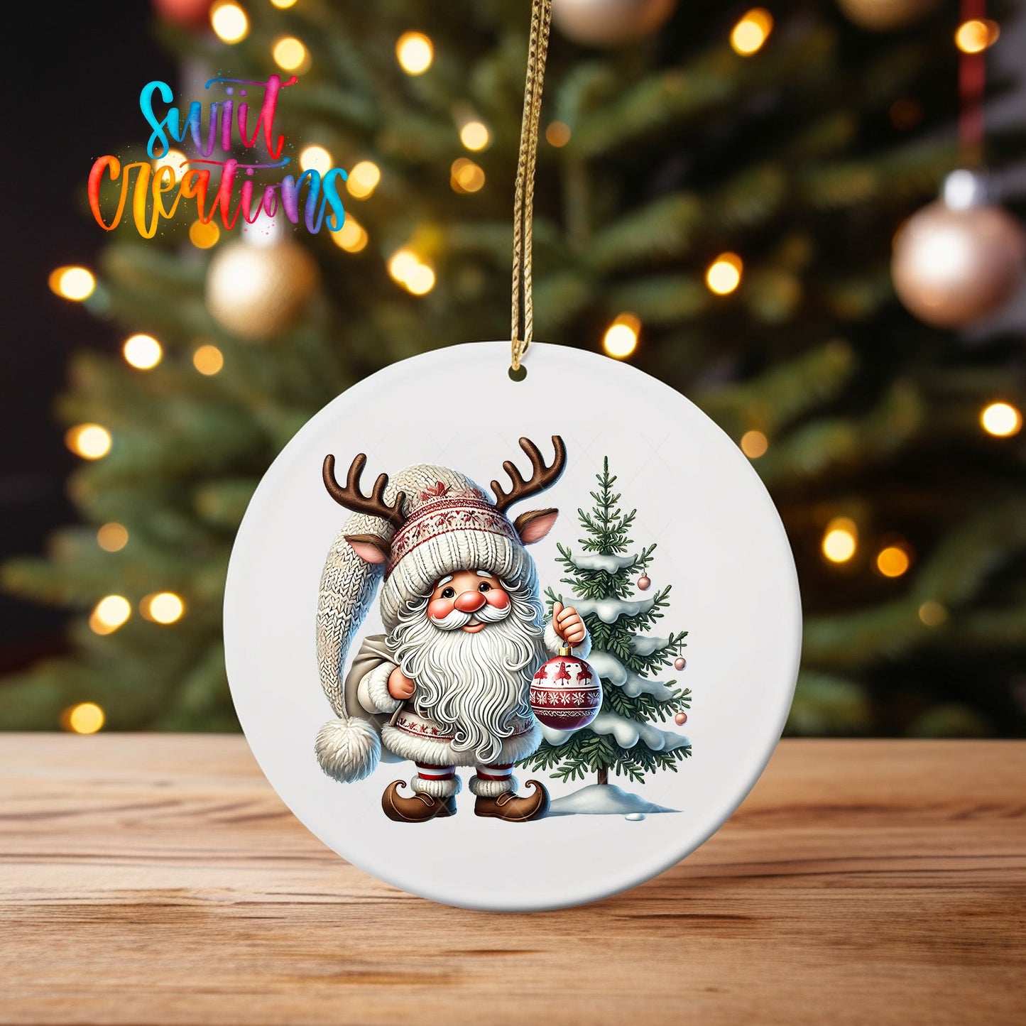 Santa Christmas UV DTF Ornament Transfer | O-1102 - Swiit Creations
