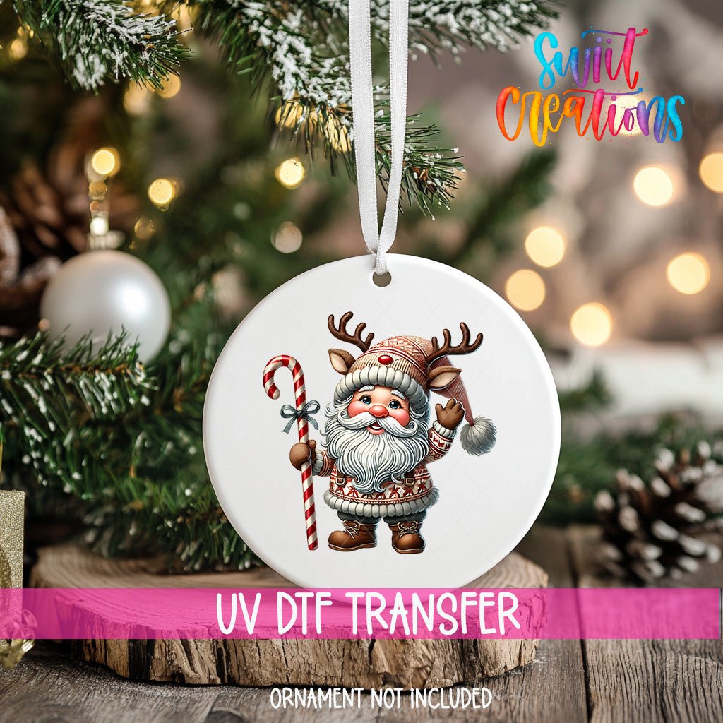 Santa Christmas UV DTF Ornament Transfer | O-1103 - Swiit Creations