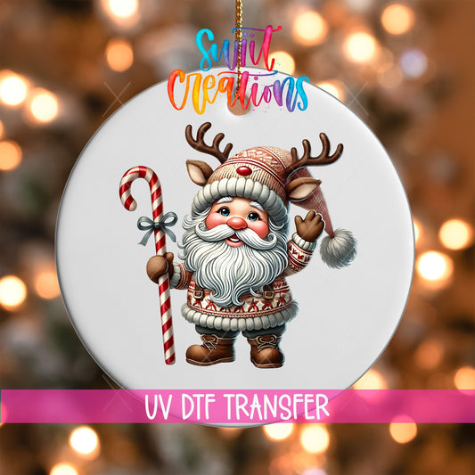 Santa Christmas UV DTF Ornament Transfer | O-1103 - Swiit Creations