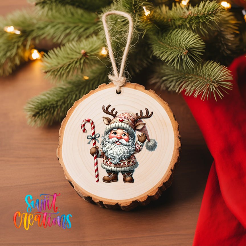 Santa Christmas UV DTF Ornament Transfer | O-1103 - Swiit Creations
