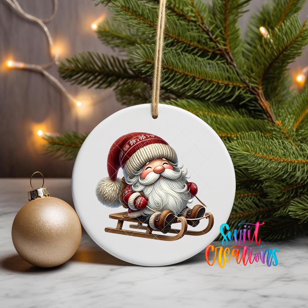 Santa Christmas UV DTF Ornament Transfer | O-1104 - Swiit Creations
