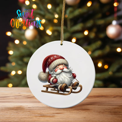 Santa Christmas UV DTF Ornament Transfer | O-1104 - Swiit Creations