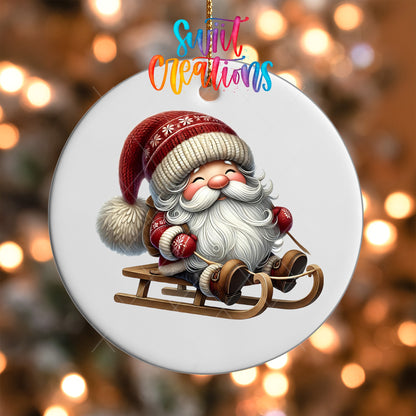 Santa Christmas UV DTF Ornament Transfer | O-1104 - Swiit Creations