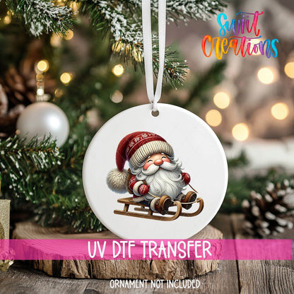 Santa Christmas UV DTF Ornament Transfer | O-1104 - Swiit Creations