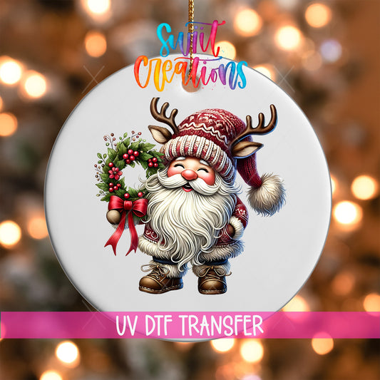 Santa Christmas UV DTF Ornament Transfer | O-1105 - Swiit Creations