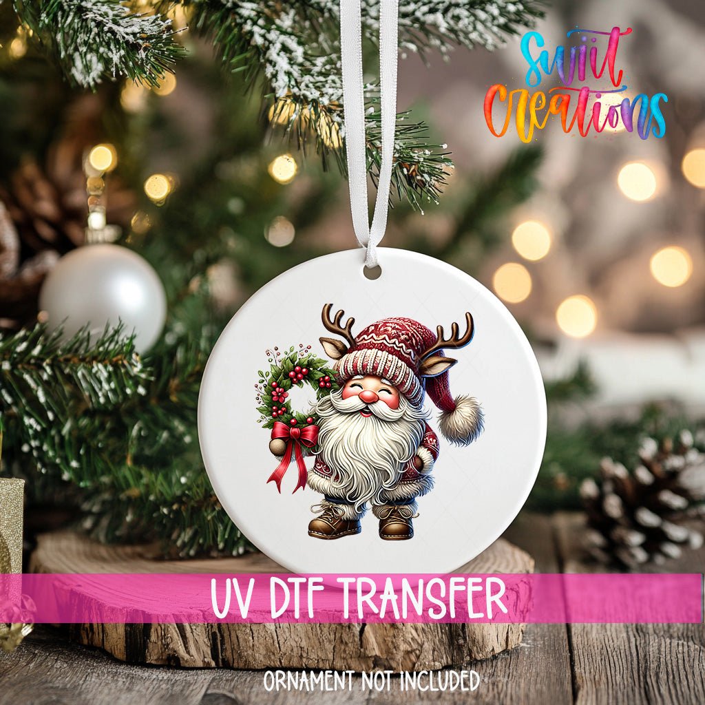 Santa Christmas UV DTF Ornament Transfer | O-1105 - Swiit Creations