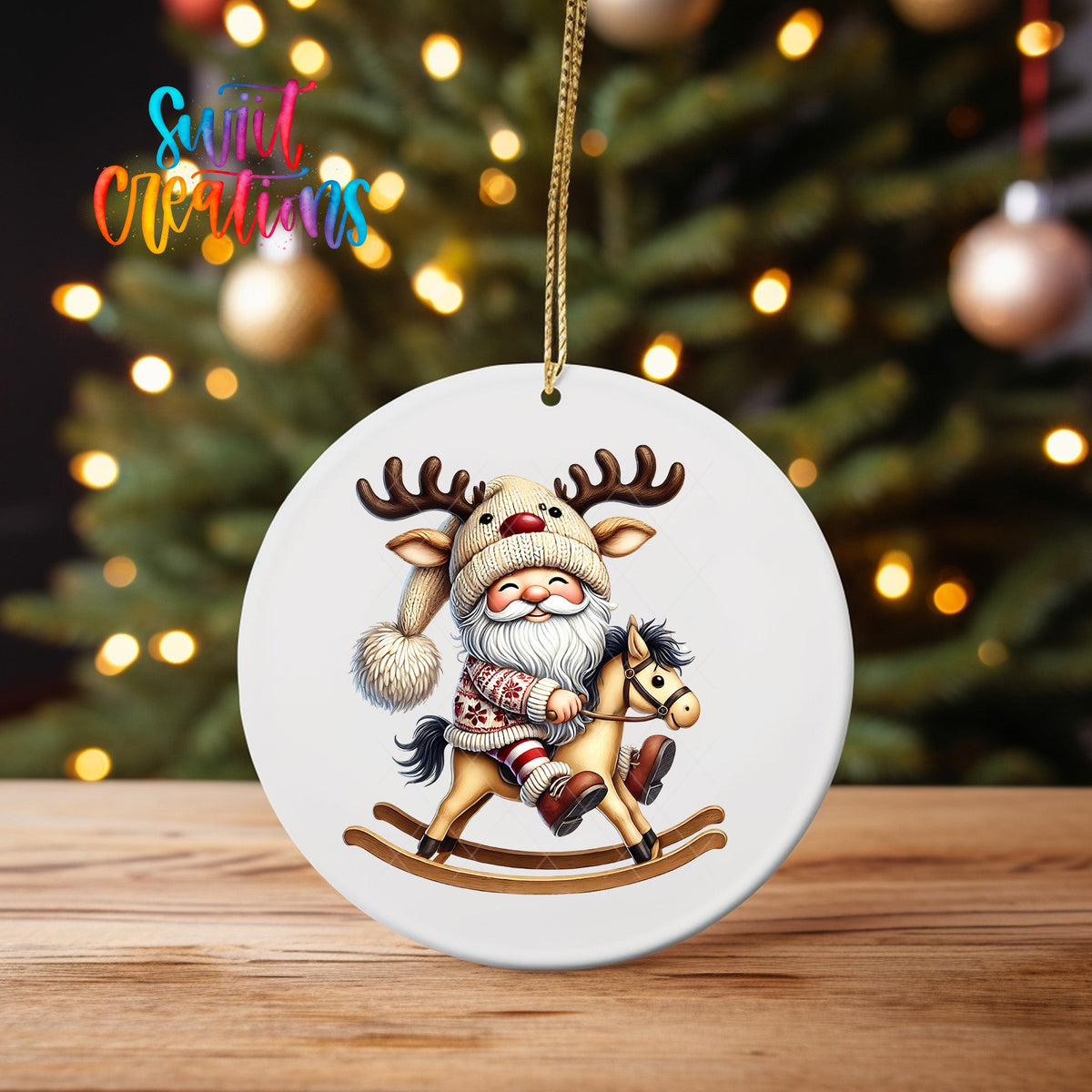 Santa Christmas UV DTF Ornament Transfer | O-1106 - Swiit Creations