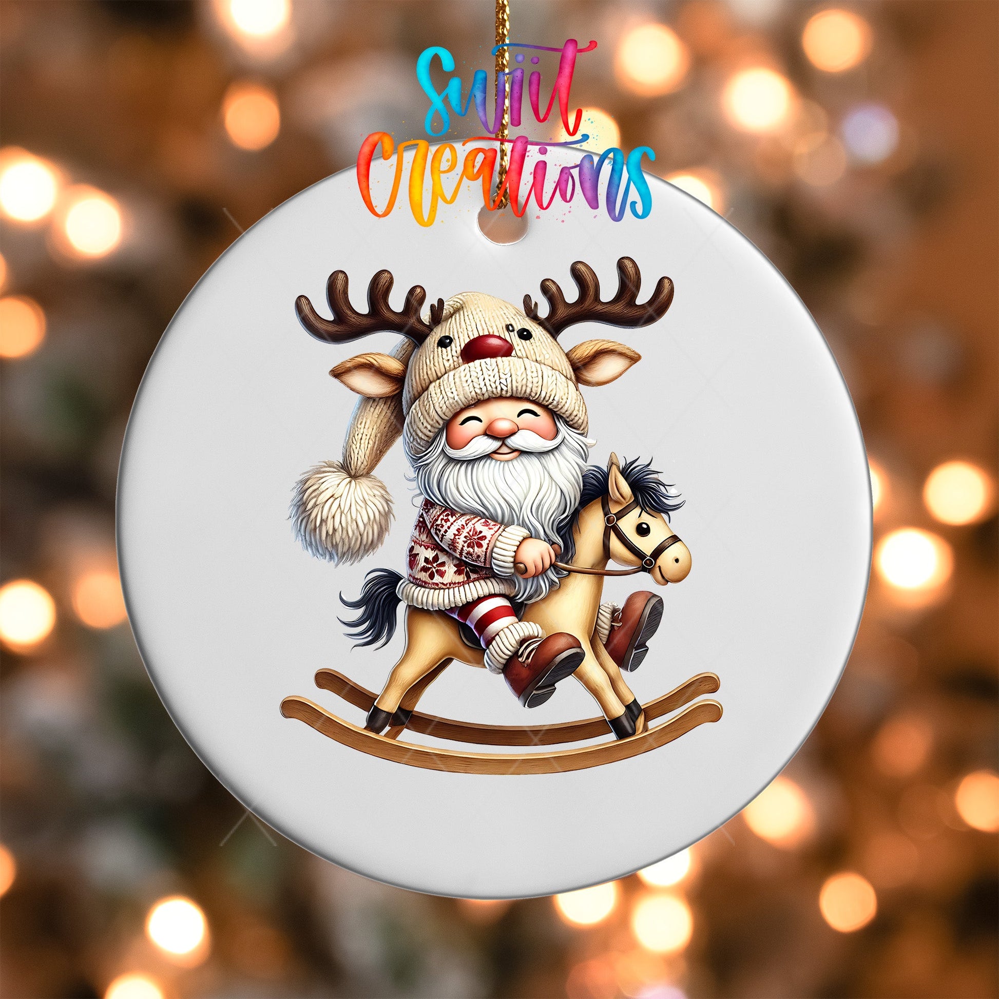 Santa Christmas UV DTF Ornament Transfer | O-1106 - Swiit Creations