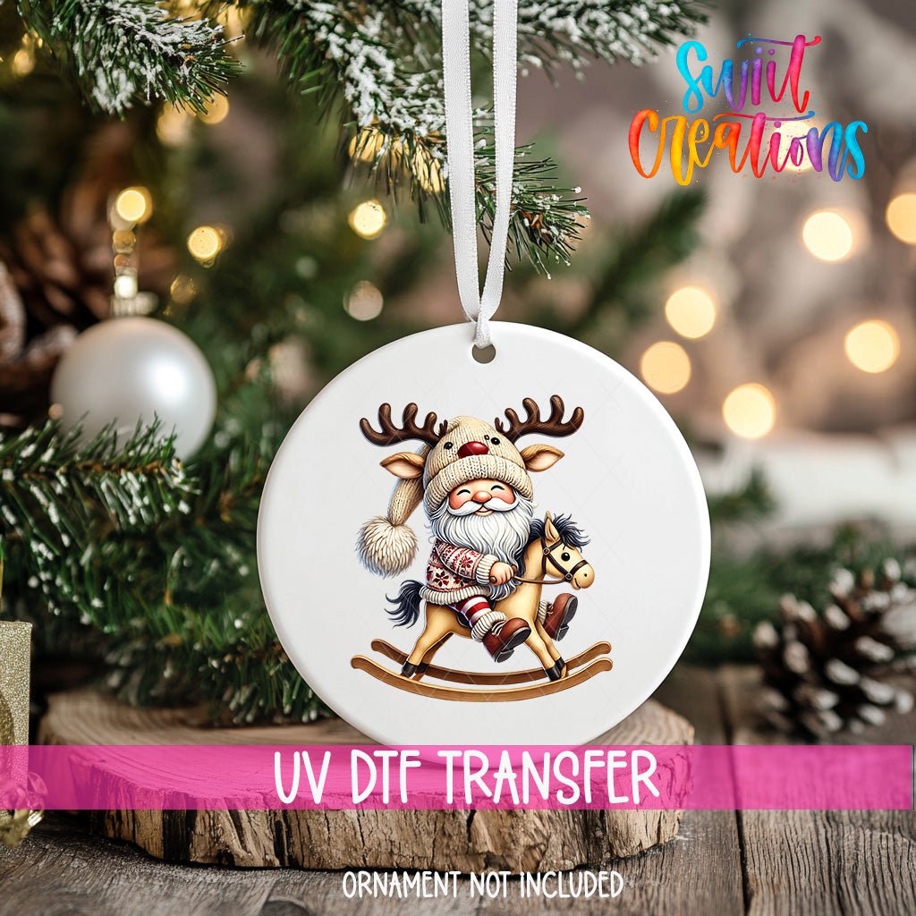 Santa Christmas UV DTF Ornament Transfer | O-1106 - Swiit Creations
