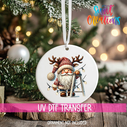 Santa Christmas UV DTF Ornament Transfer | O-1107 - Swiit Creations