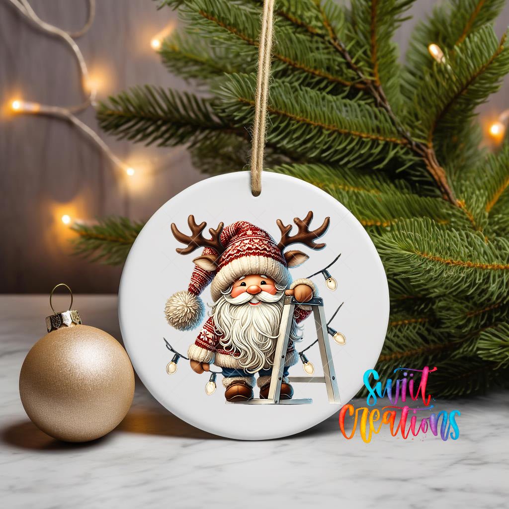 Santa Christmas UV DTF Ornament Transfer | O-1107 - Swiit Creations