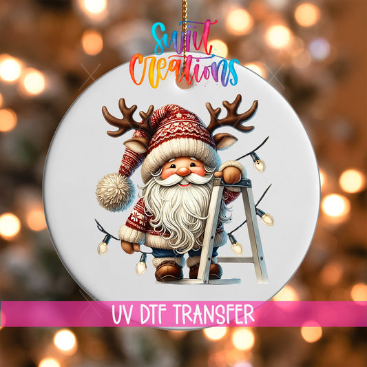 Santa Christmas UV DTF Ornament Transfer | O-1107 - Swiit Creations