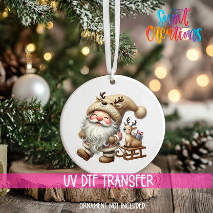 Santa Christmas UV DTF Ornament Transfer | O-1108 - Swiit Creations