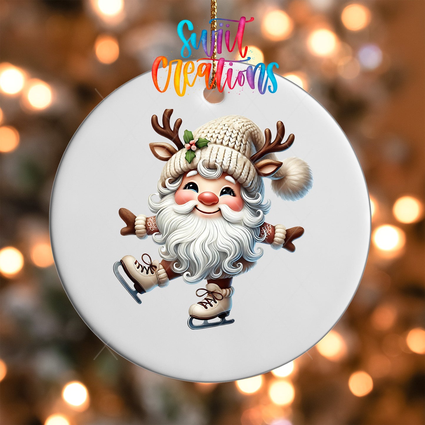 Santa Christmas UV DTF Ornament Transfer | O-1109 - Swiit Creations