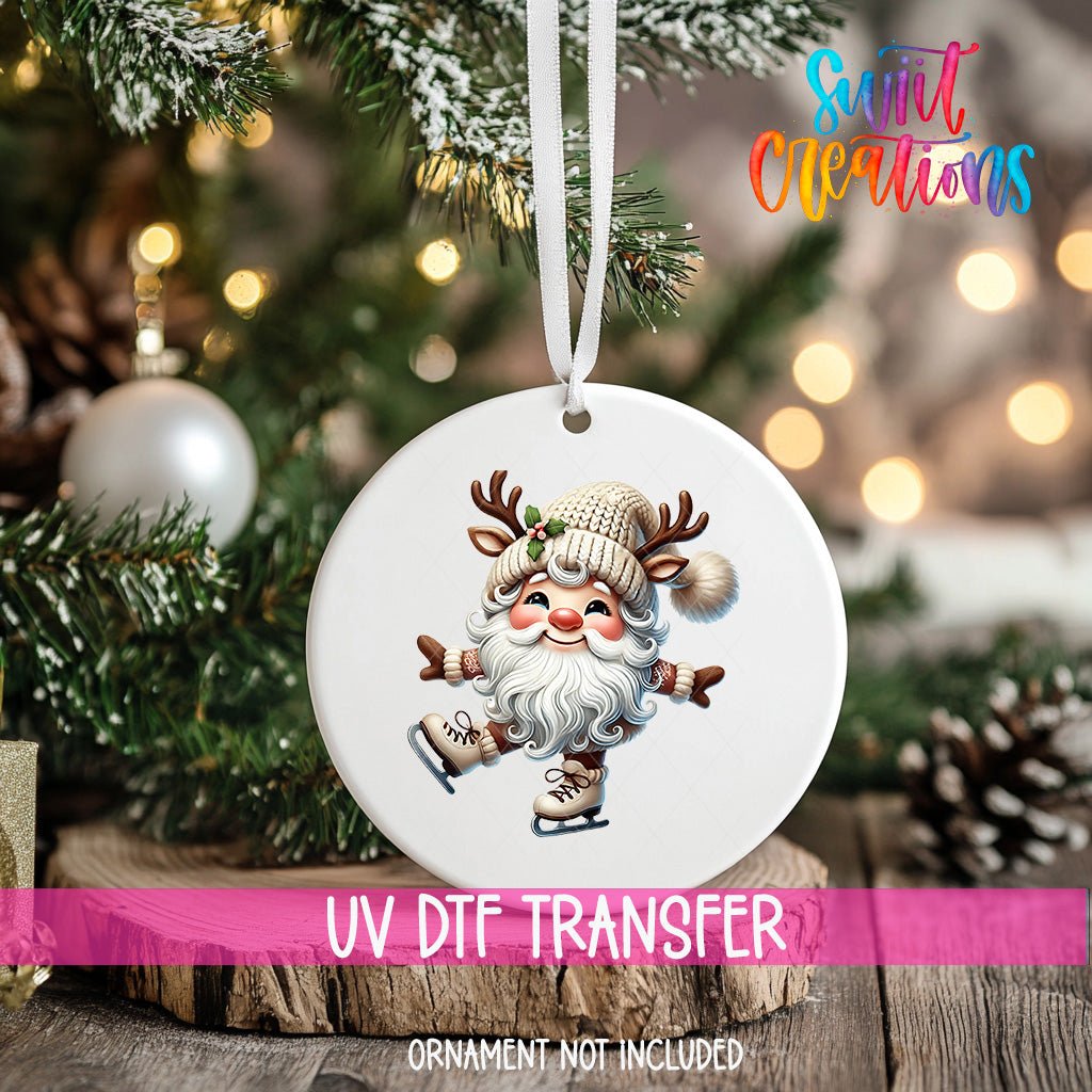 Santa Christmas UV DTF Ornament Transfer | O-1109 - Swiit Creations
