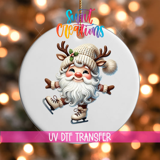 Santa Christmas UV DTF Ornament Transfer | O-1109 - Swiit Creations