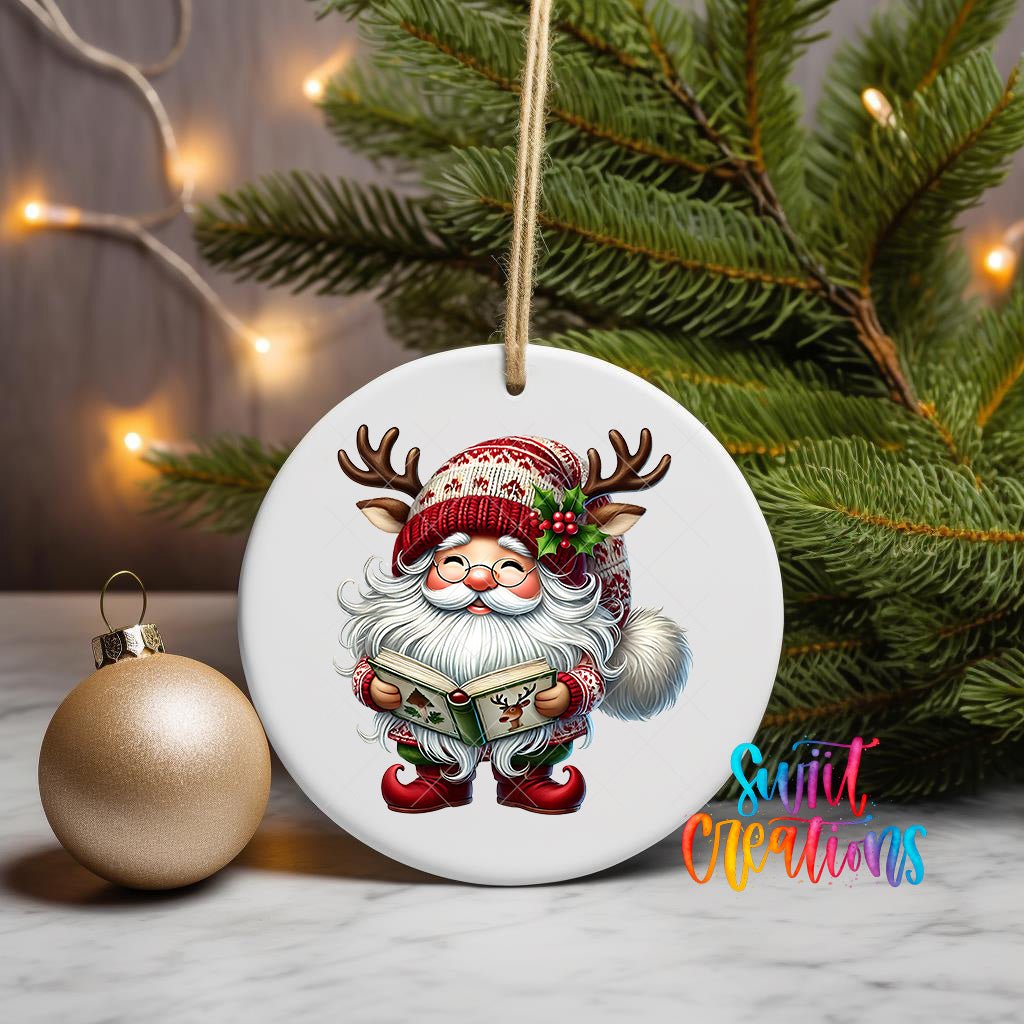 Santa Christmas UV DTF Ornament Transfer | O-1110 - Swiit Creations