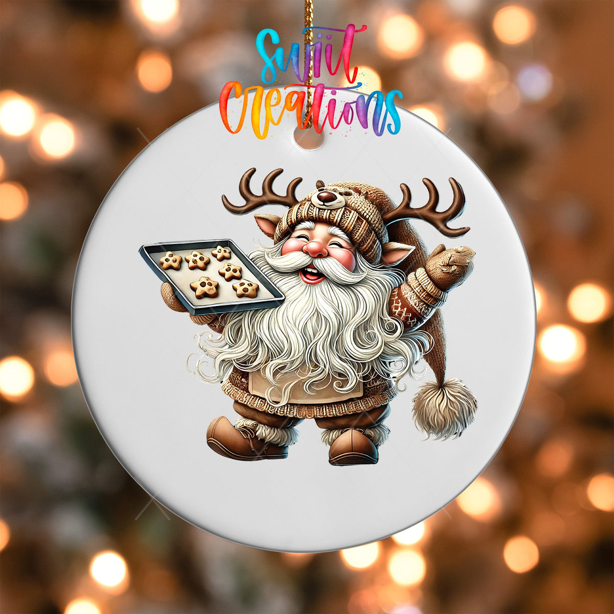 Santa Christmas UV DTF Ornament Transfer | O-1112 - Swiit Creations