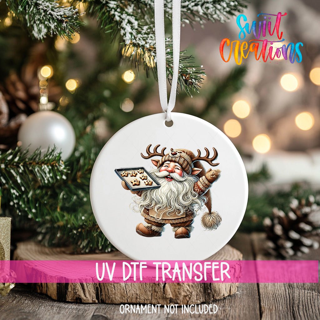 Santa Christmas UV DTF Ornament Transfer | O-1112 - Swiit Creations