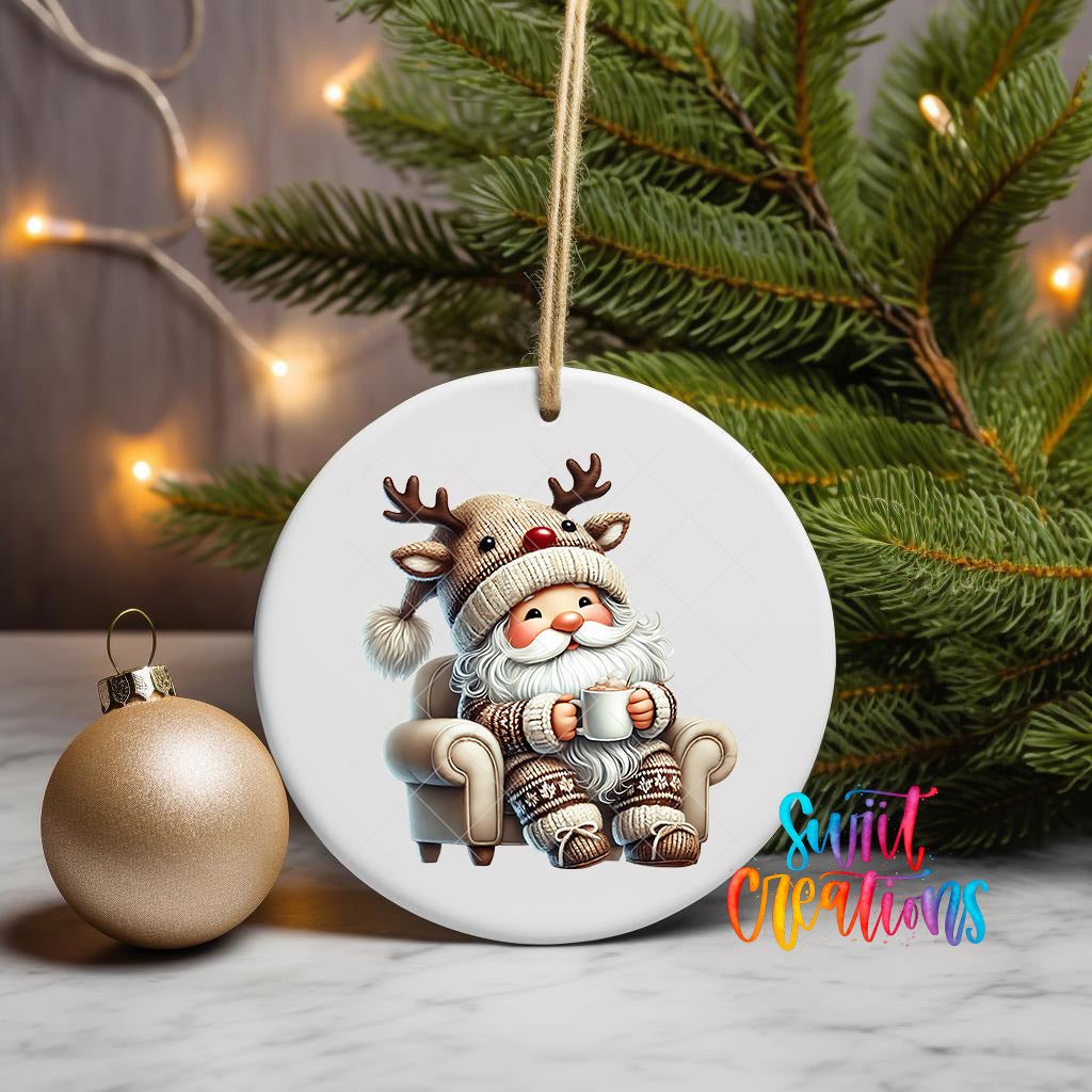 Santa Christmas UV DTF Ornament Transfer | O-1113 - Swiit Creations